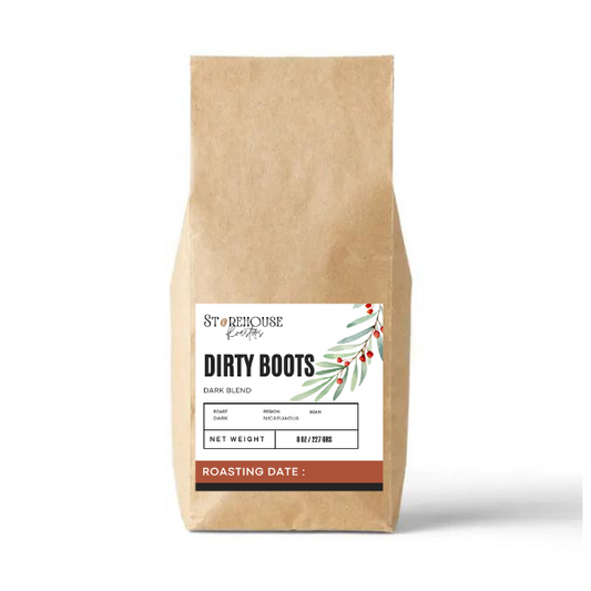 12oz Bag Dirty Boots - Storehouse Roasters DARK ROAST